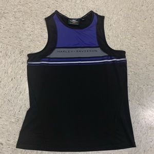 Harley-Davidson women's performance tank, mesh, purple/black size medium